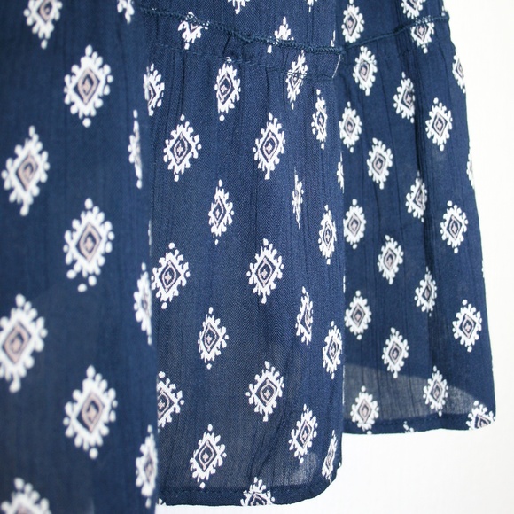 Boho Lace-Up Sides Double Strap Swing Dress NWT - Picture 3 of 8